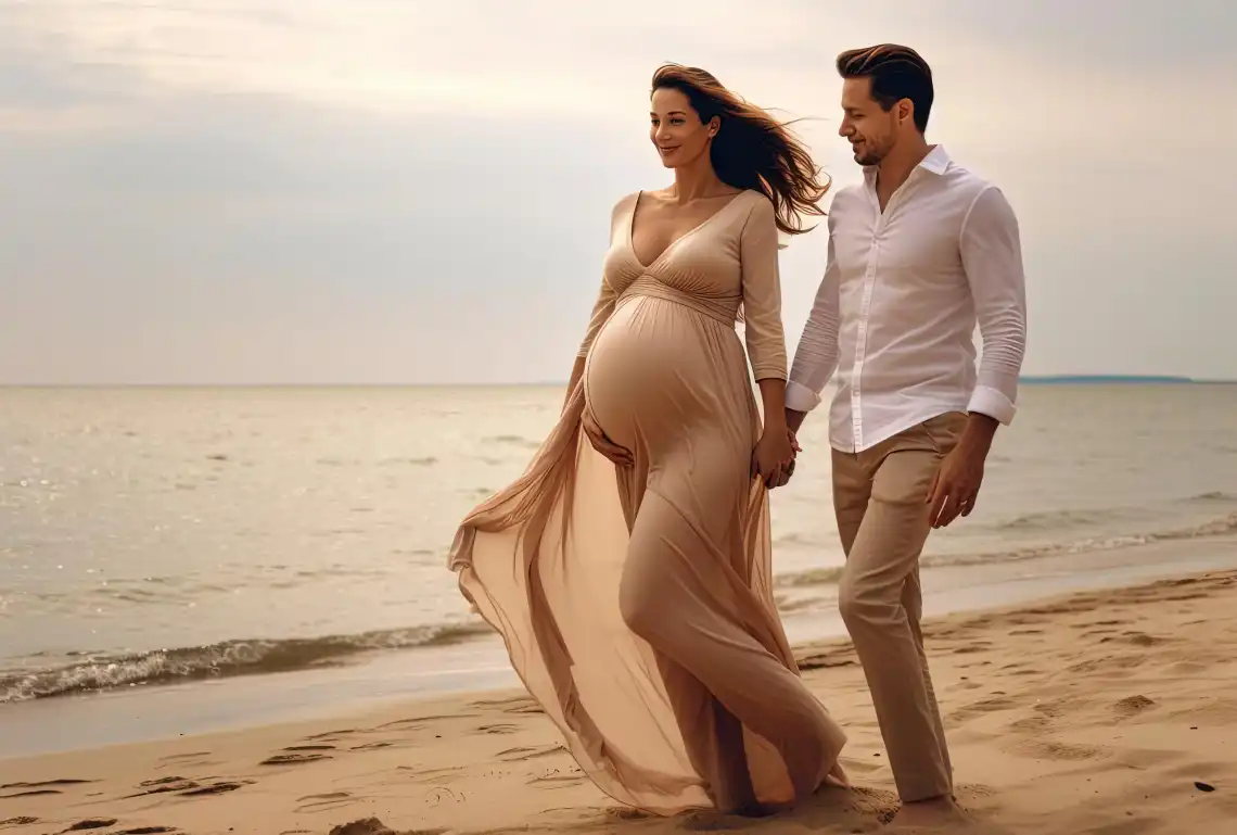 Maternity shoot on Beach