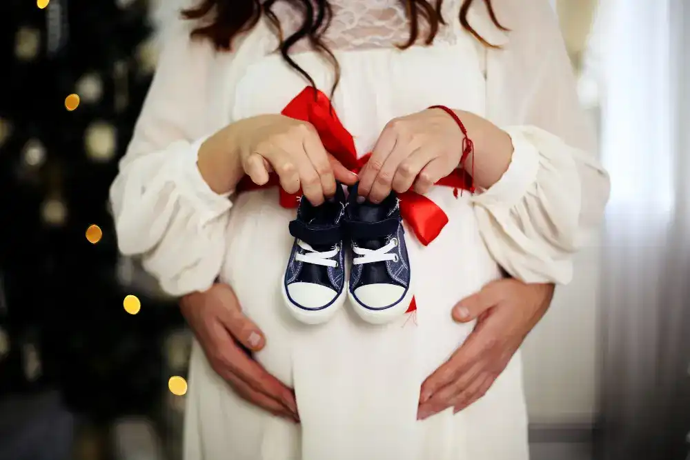 Maternity Shoot With Baby Shoes